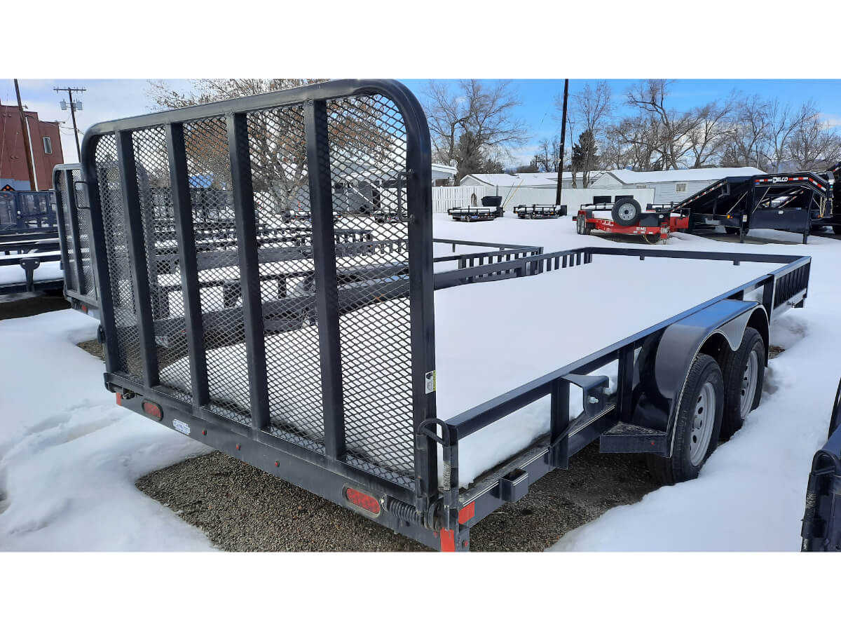 83x18 Tandem Axle Utility Black