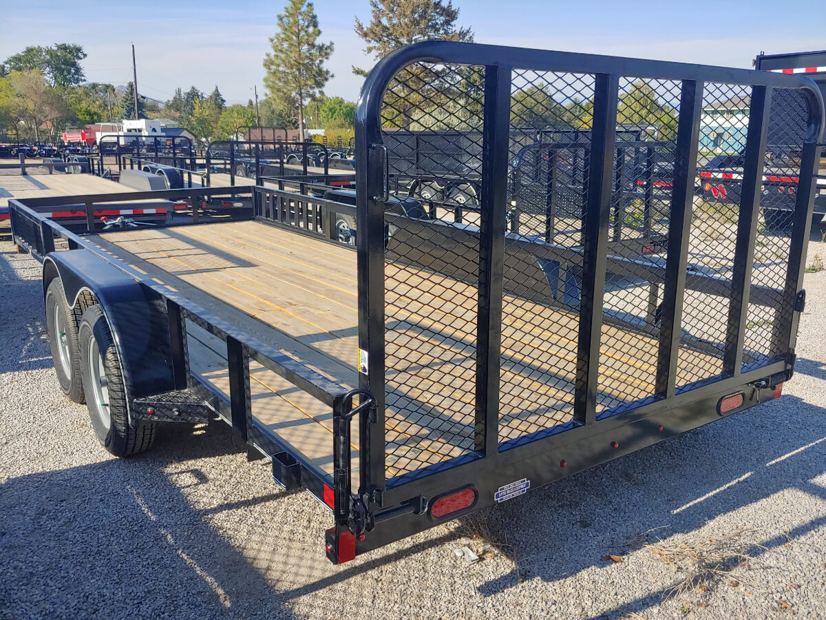 83x18 Tandem Axle Utility Black