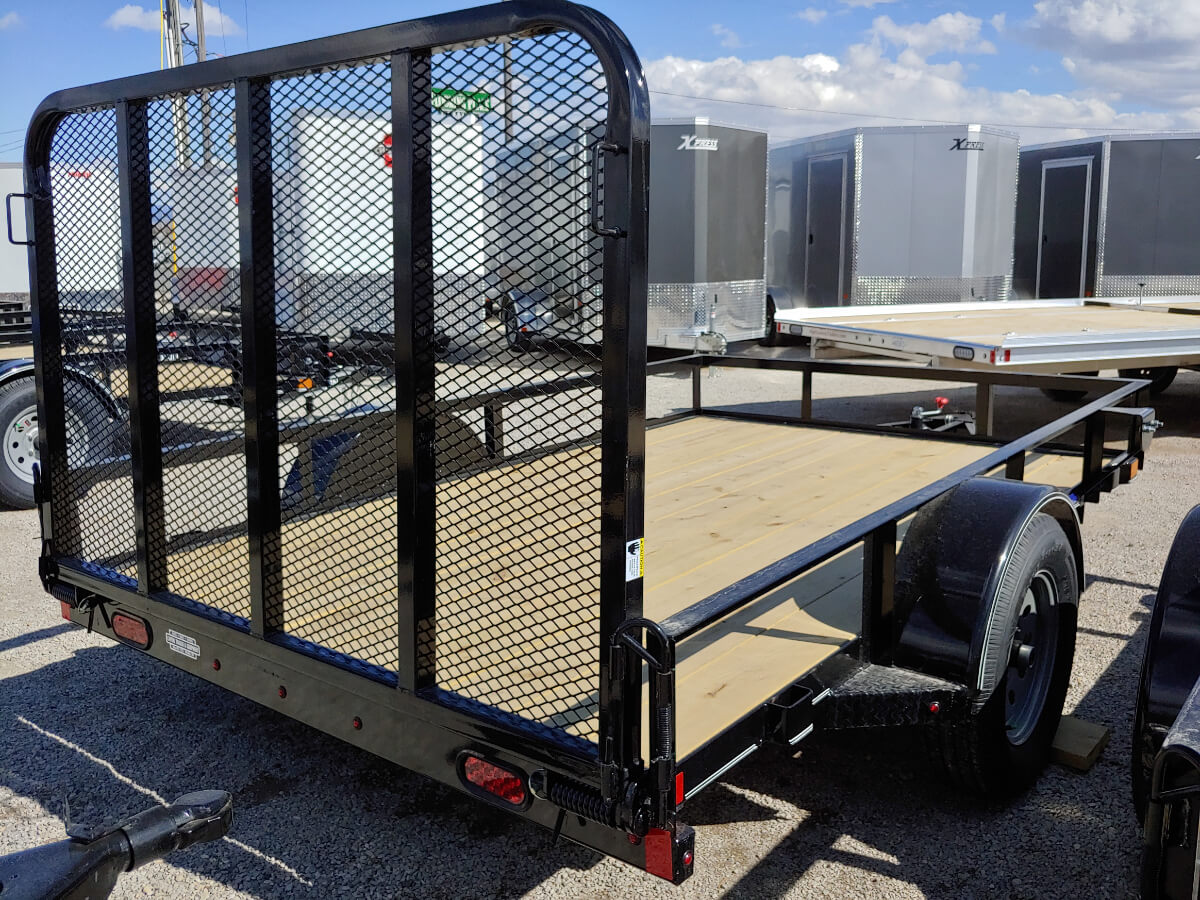 77x12 Single Axle Black